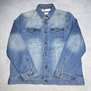 Tommy Bahama Boracay‎ Denim Trucker Jacket Mens Large Classic Stretch Denim